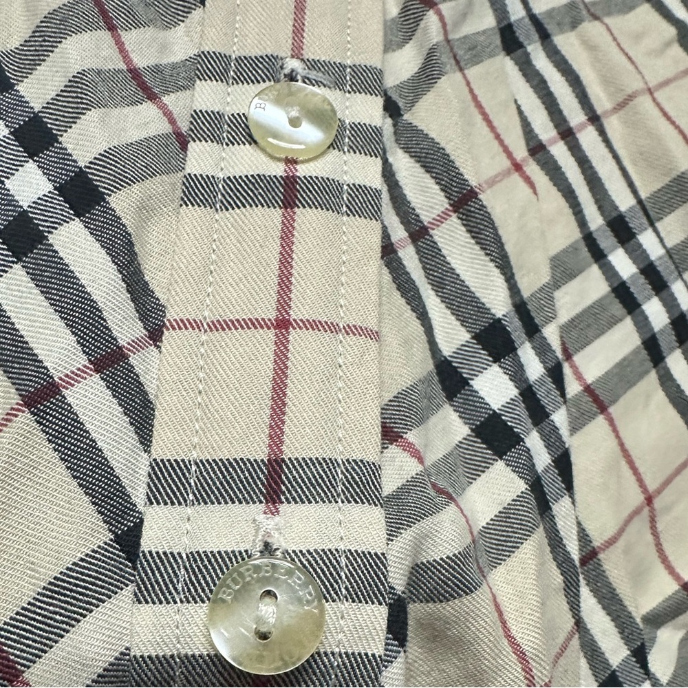 NWOT Burberry Button Up Nova Check Plaid L - Picture 3 of 3